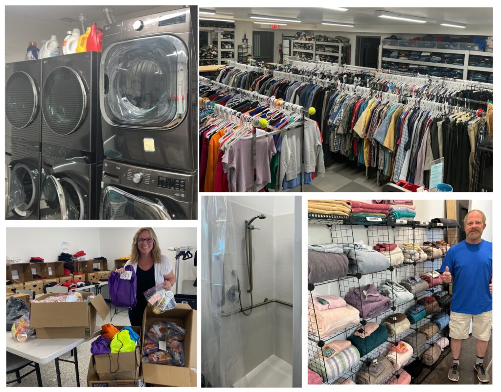 showers and washing machines